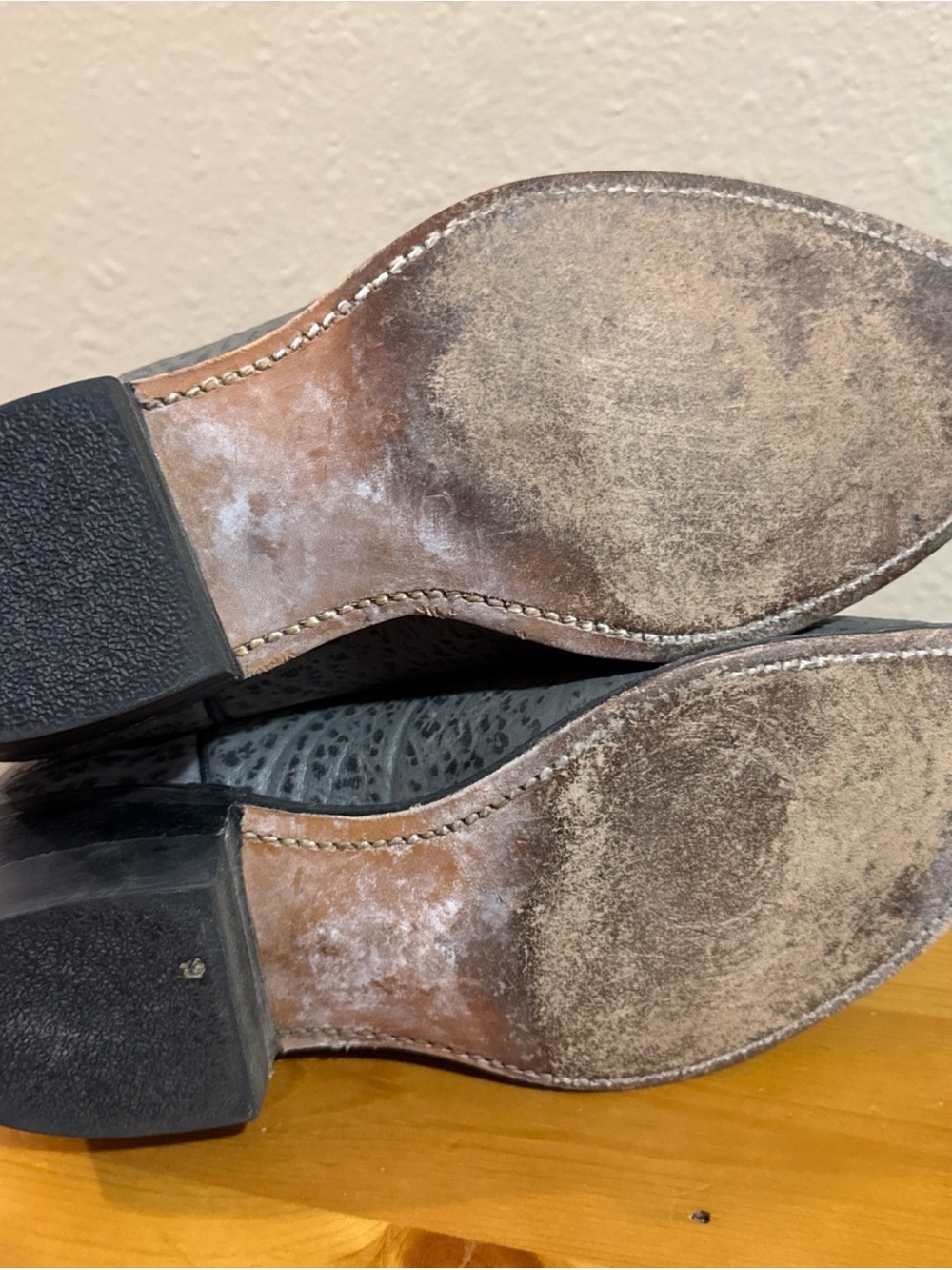 Palomino Men's Grey Western Cowboy Boots - Classic Embroidered Shaft - Picture 9 of 13